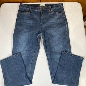 J. Jill Smooth Fit Straight Leg Jeans Women's 14 Blue Cotton Blend